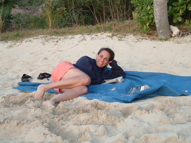 Jen on the beach