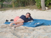 Jen on the beach