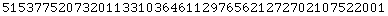 515377520732011331036461129765621272702107522001