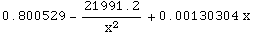 0.800529 - 21991.2/x^2 + 0.00130304 x