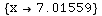 {x→7.01559}