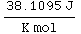 (38.1095 J)/(K mol)