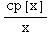cp[x]/x
