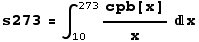 s273 = ∫_10^273cpb[x]/xx